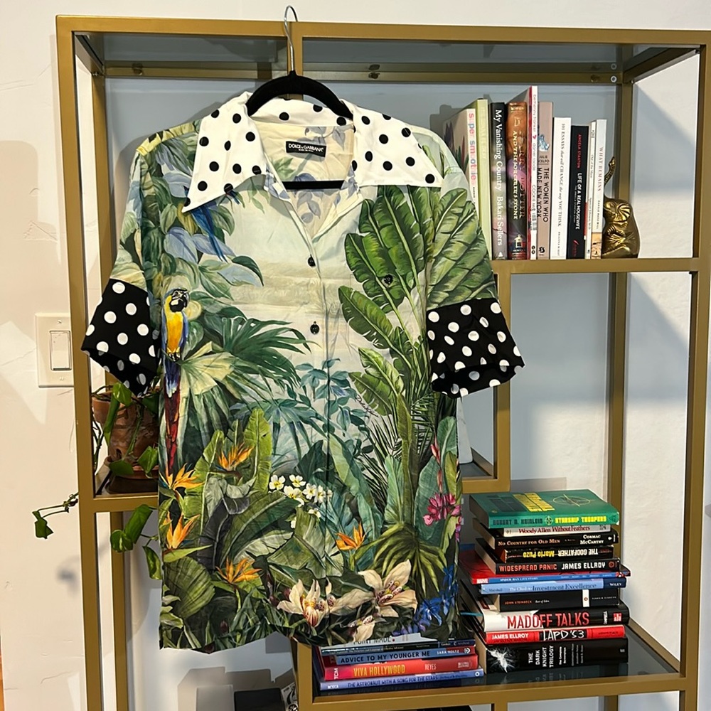 Silk Dolce & Gabbana jungle print blouse shirt top